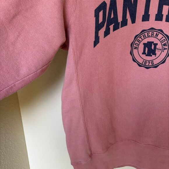 UNI Panthers Champion reverse weave Pink Northern Iowa UNI Sweatshirt Medium - Picture 3 of 10